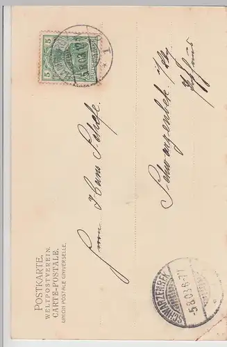 (114898) AK Hamburg, Kaiser Wilhelm Denkmal, 1903