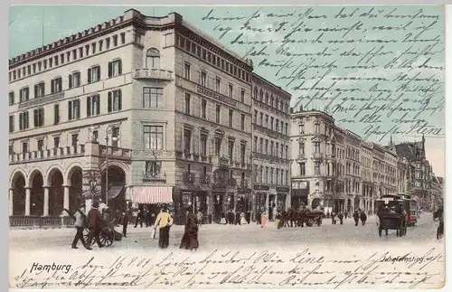 (114284) AK Hamburg, Jungfernstieg, 1904