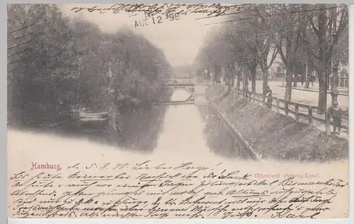 (113591) AK Hamburg, Uhlenhorst, Hofweg Kanal 1898