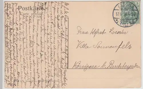 (113270) AK Hamburg, Altona, Nyegaard Stift, gelaufen 1909