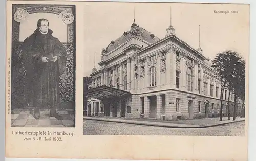 (112621) AK Schauspielhaus, Lutherfestspiele Hamburg 1902