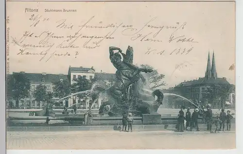 (112617) AK Hamburg Altona, Stuhlmannbrunnen 1901