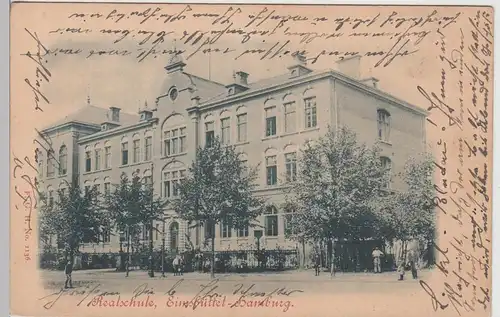 (112585) AK Hamburg, Eimsbüttel, Realschule, bis um 1905