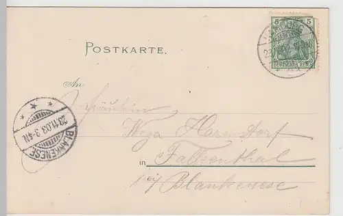 (112573) Künstler AK Gruß aus dem Ratsweinkeller Hamburg, Grundsteinkeller 1903