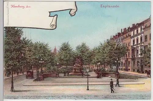 (111916) AK Hamburg, Esplanade, Litho um 1905