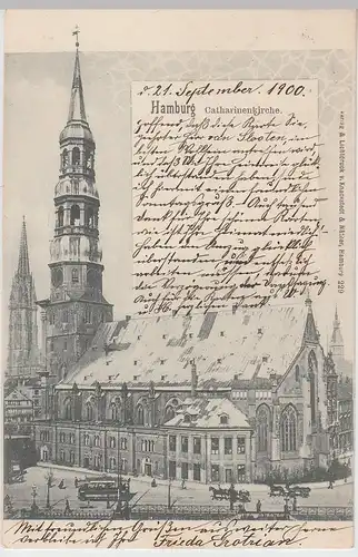 (111223) AK Hamburg, Catharinenkirche 1900