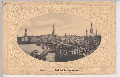 (111027) AK Hamburg, Blick a.d. Jungfernstieg, 1911