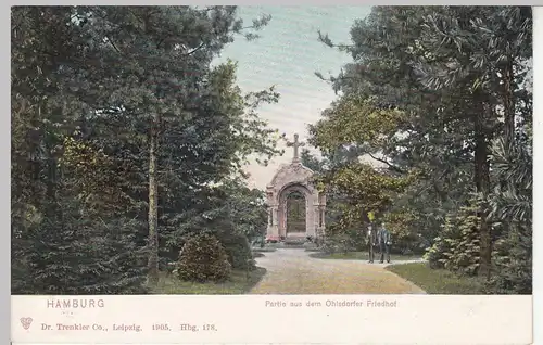 (110522) AK Hamburg, Partie aus dem Ohlsdorfer Friedhof, 1905