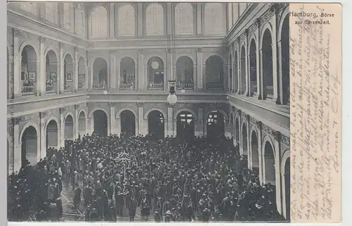 (108330) AK Hamburg, Börse zur Börsenzeit, Menschenmenge 1903