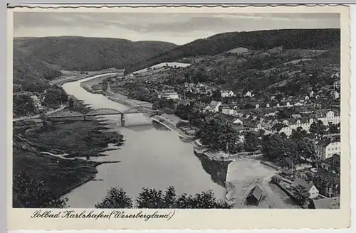 (23706) AK Bad Karlshafen, Panorama 1933-45