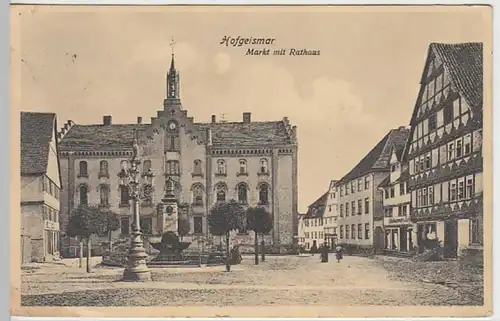 (23642) AK Hofgeismar, Rathaus, Markt 1909