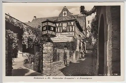 (21010) Foto AK Rüdesheim am Rhein, Drosselhof 1933-45