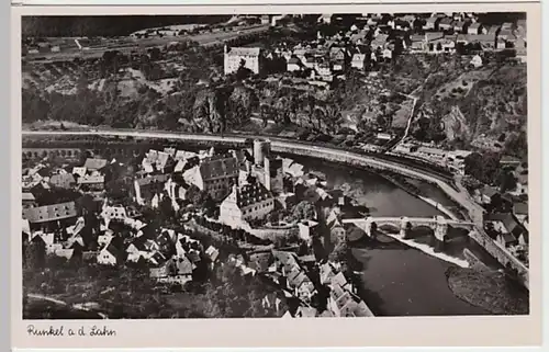 (20874) Foto AK Runkel, Lahn, Panorama 1952