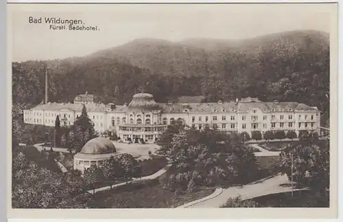 (20525) AK Bad Wildungen, Fürstl. Badehotel, Sonderstempel 1934