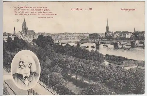 (17513) AK Sachsenhausen (Frankfurt / M.), Panorama, gel. 1908