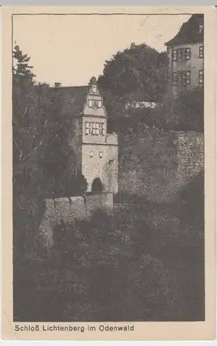 (16800) AK Lichtenberg (Fischbachtal), Odenwald, Schloss Lichtenberg, gel. 1928