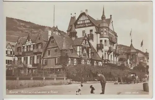 (15454) Foto AK Assmannshausen, Künstlerheim Zur Krone 1926