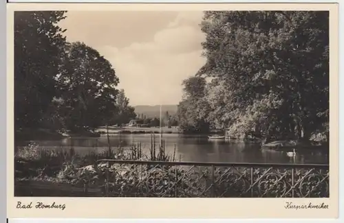 (14596) Foto AK Bad Homburg v. d. Höhe, Kurparkweiher, SST 1951