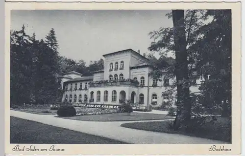 (14558) AK Bad Soden am Taunus, Badehaus 1954