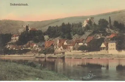 (1395) AK Neckarsteinach, Panorama 1907