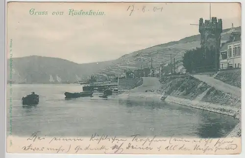 (115677) AK Gruss von Rüdesheim 1901