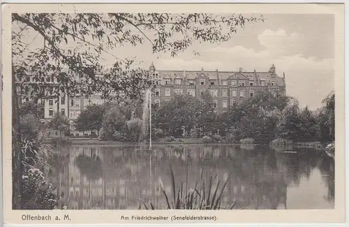 (115361) AK Offenbach a.M., Am Friedrichweiher (Senefelderstraße) 1913