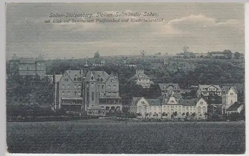 (115155) AK Bad Soden-Salmünster, Partie m. Sanaturium Pacificusbad 1913