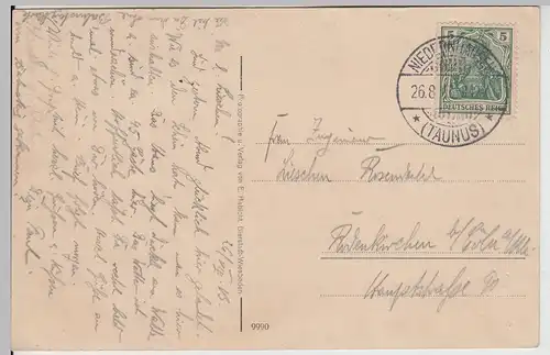 (114589) AK Niedernhausen, Taunus, Kurhaus Herrnwald 1913