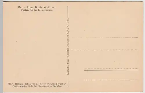(114397) AK Dorlar, Hessen, An der Klostermauer