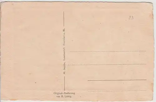 (113877) Künstler AK B. Liebig, Frankfurt, Main, Römer, Passepartout, vor 1945