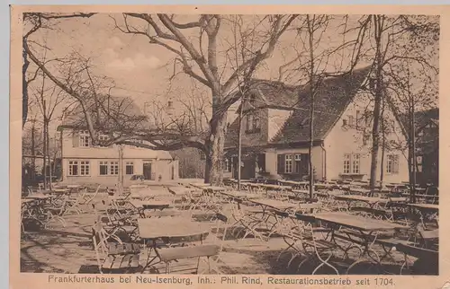 (113253) AK Neu Isenburg, Restaurant Frankfurter Haus 1914