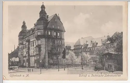 (113211) AK Offenbach am Main, Schloss, Technische Lehranstalten, vor 1945