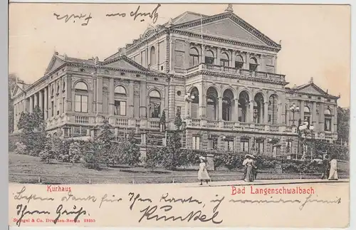 (113060) AK Bad Langenschwalbach, Kurhaus 1904