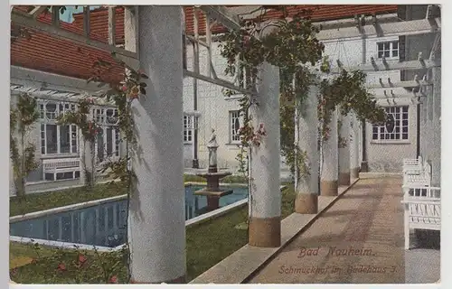 (112531) AK Bad Nauheim, Schmuckhof Badehaus 3, 1915