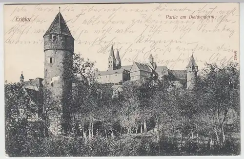 (111907) AK Fritzlar, Partie am Bleichenturm 1910