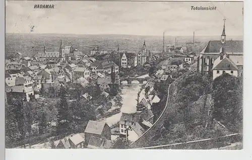 (111899) AK Hadamar, Panorama, Kirche 1910