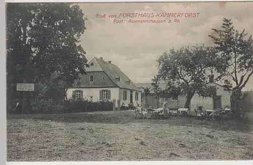 (111823) AK Gruß von Forsthaus Kammerforst, Assmannshausen 1917