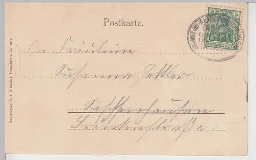 (111815) AK Forsthaus Unterschweinstiege, Frankfurt, Main, bis um 1905