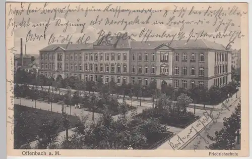 (111755) AK Offenbach, Main, Friedrichschule, Feldpost 1917