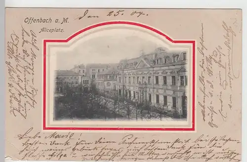 (111382) AK Offenbach a.M., Aliceplatz, 1904