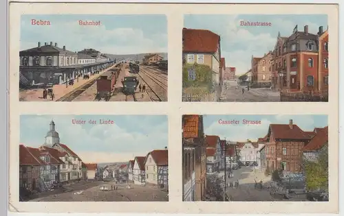 (111246) AK Bebra, Mehrbildkarte m. Bahnhof 1915