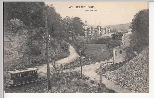(109576) AK Wilhelmshöhe, Kassel, Druseltal, Herkulesbahn, um 1907