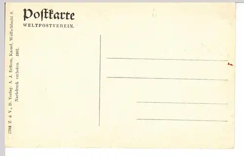 (109576) AK Wilhelmshöhe, Kassel, Druseltal, Herkulesbahn, um 1907