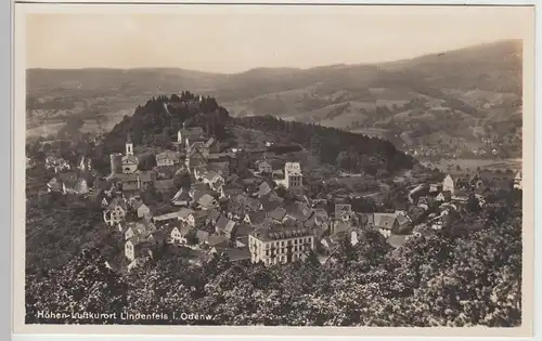 (109042) Foto AK Lindenfels, Odenwald, Panorama, vor 1945