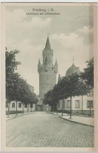 (108495) AK Friedberg, Hessen, Adolfsturm, Schillerschule 1940