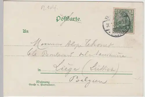 (108438) AK Gruß aus Friedberg, Hessen, Kaiserstraße, Kapelle, Burg 1901