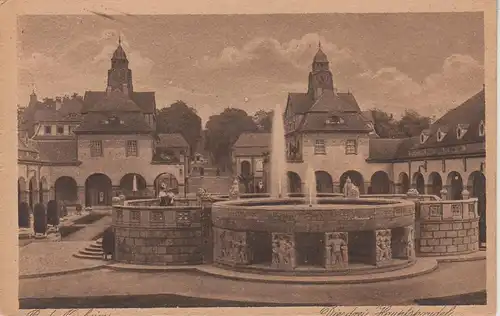 (107812) AK Bad Nauheim, drei Hauptsprudel, Sprudelhof, aus Leporello, vor 1945