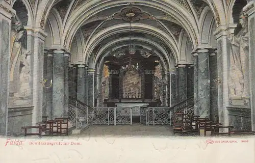 (107751) AK Fulda, Dom, Bonifatiusgruft 1909