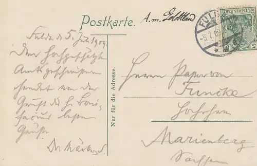 (107751) AK Fulda, Dom, Bonifatiusgruft 1909