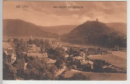 (106273) AK Bad Nassau a.d. Lahn mit Burgberg, 1905
